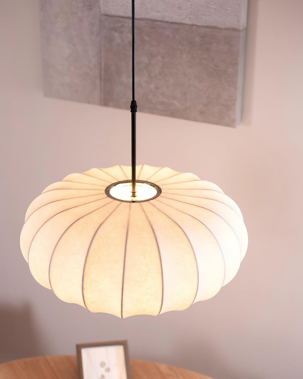 Aero Pendant Light With Natural Materials For Kitchen And Dining Areas In Modern Homes And Spaces