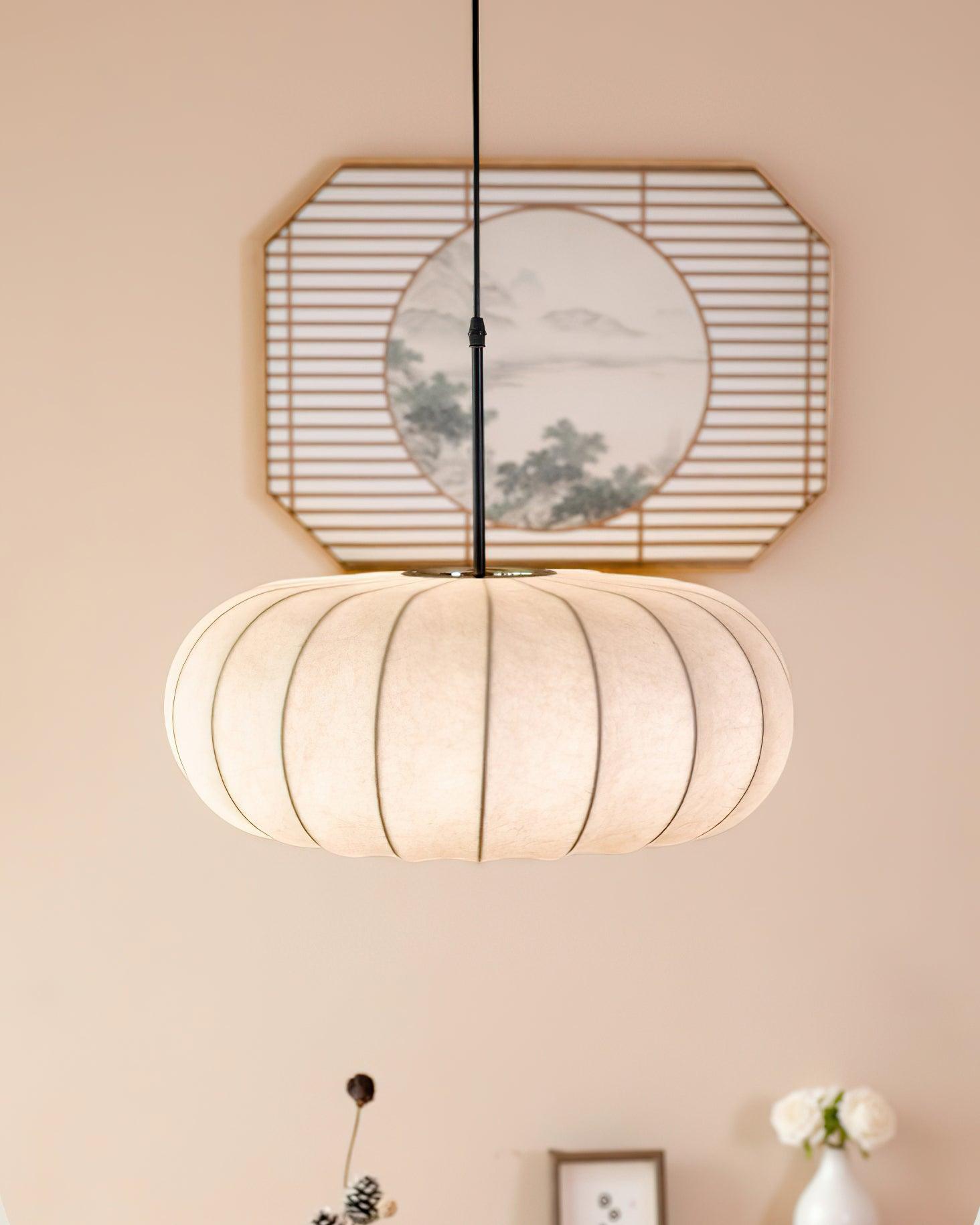 Aero Pendant Light With Natural Materials For Kitchen And Dining Areas In Modern Homes And Spaces