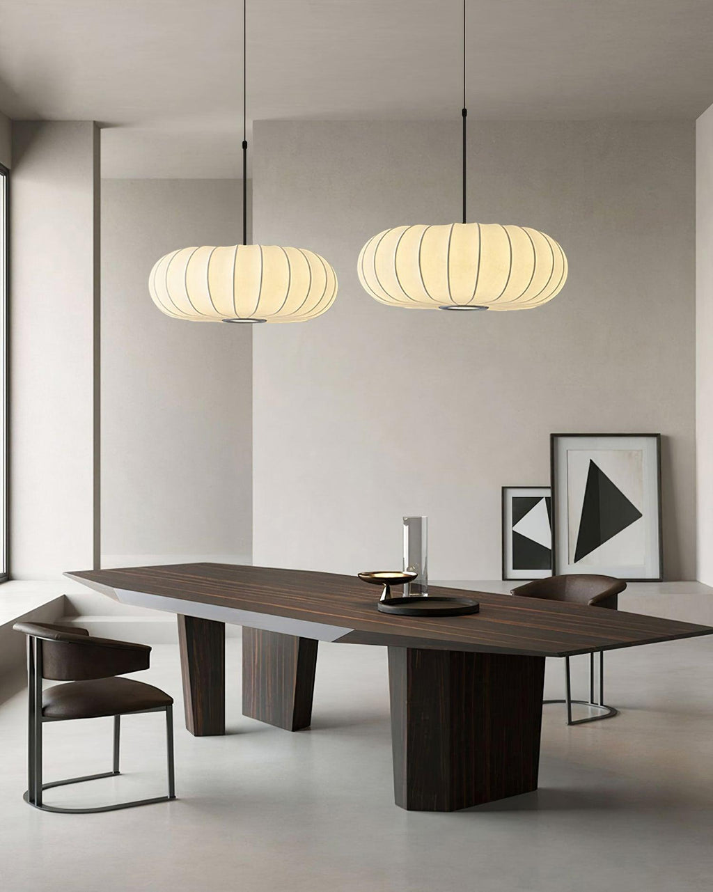 Aero Pendant Light With Natural Materials For Kitchen And Dining Areas In Modern Homes And Spaces