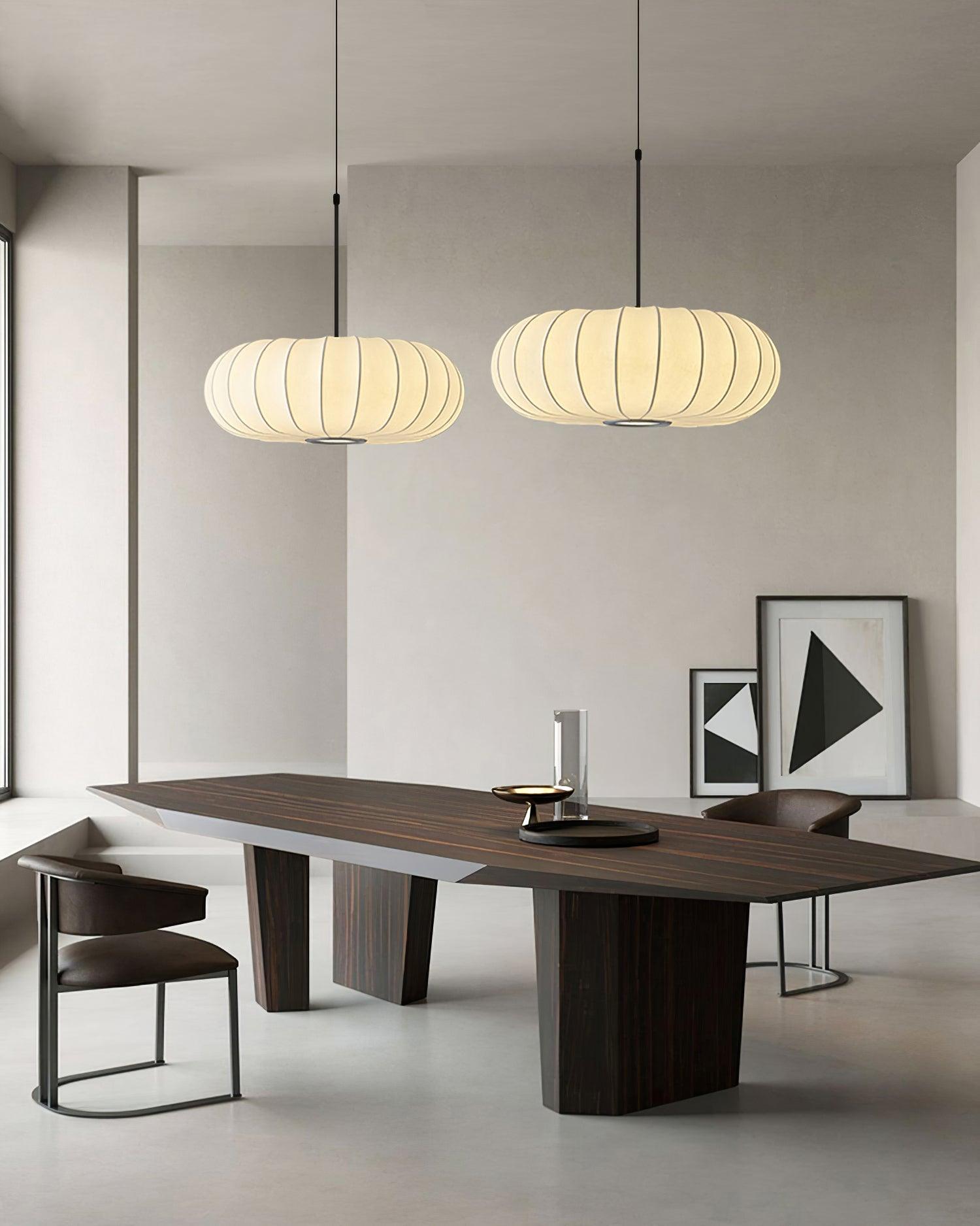 Aero Pendant Light With Natural Materials For Kitchen And Dining Areas In Modern Homes And Spaces