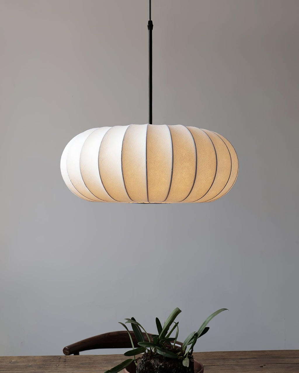 Aero Pendant Light With Natural Materials For Kitchen And Dining Areas In Modern Homes And Spaces