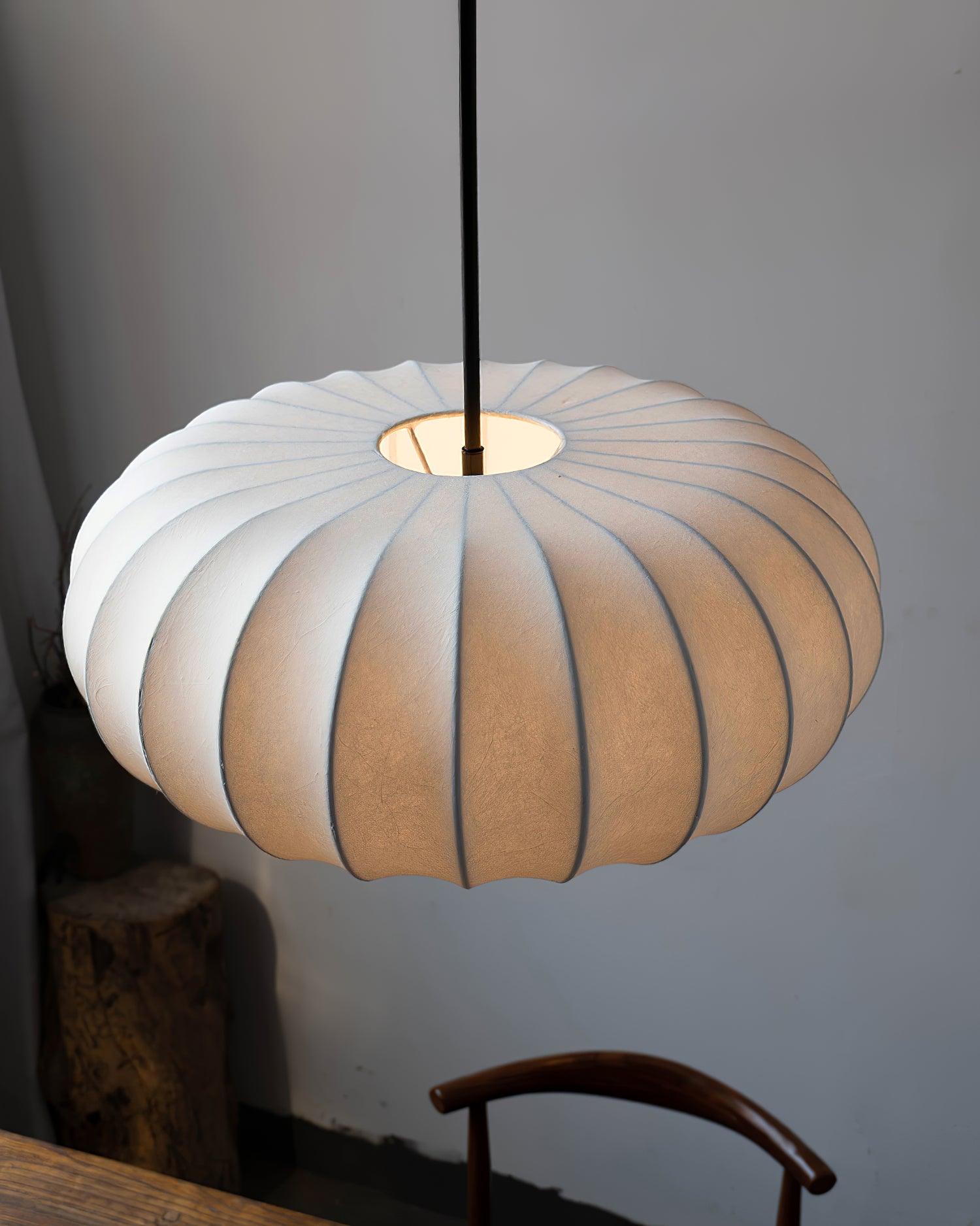 Aero Pendant Light With Natural Materials For Kitchen And Dining Areas In Modern Homes And Spaces