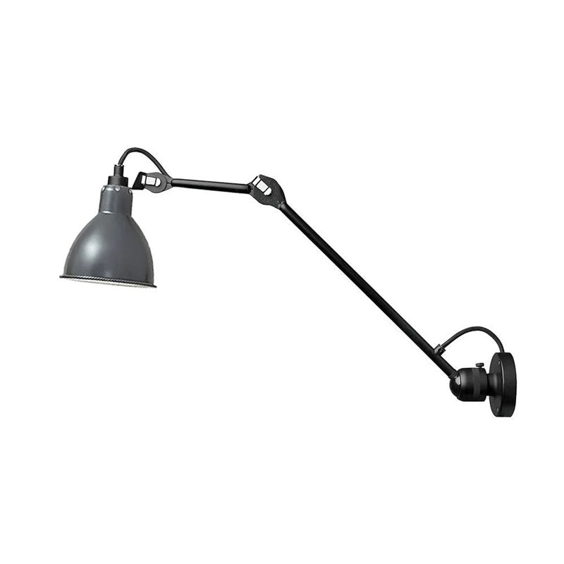 Matte Black Wall Lamp With Adjustable Arm For Reading Corner