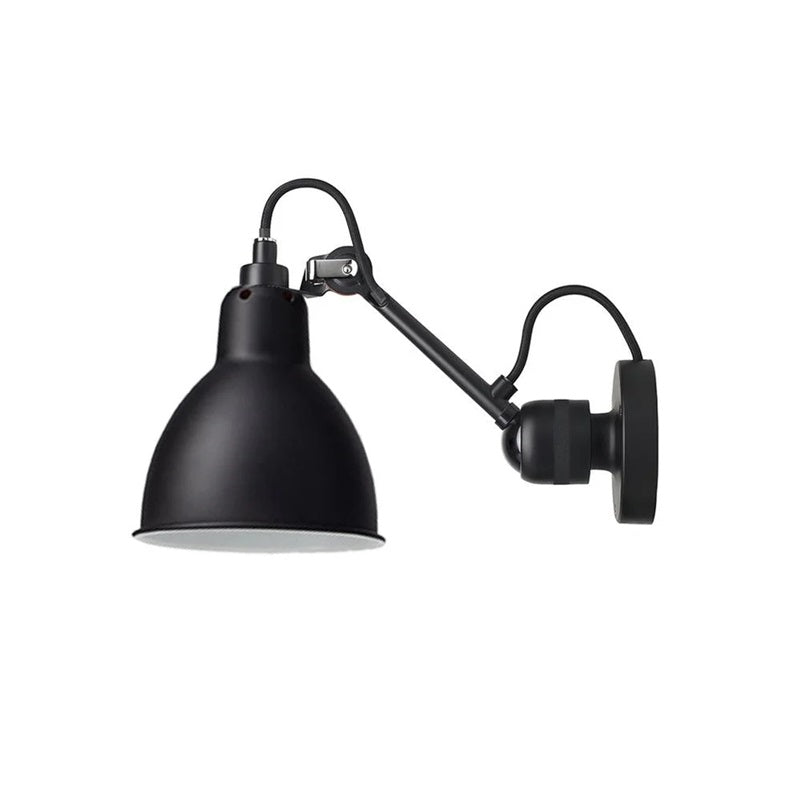 Matte Black Wall Lamp With Adjustable Arm For Reading Corner