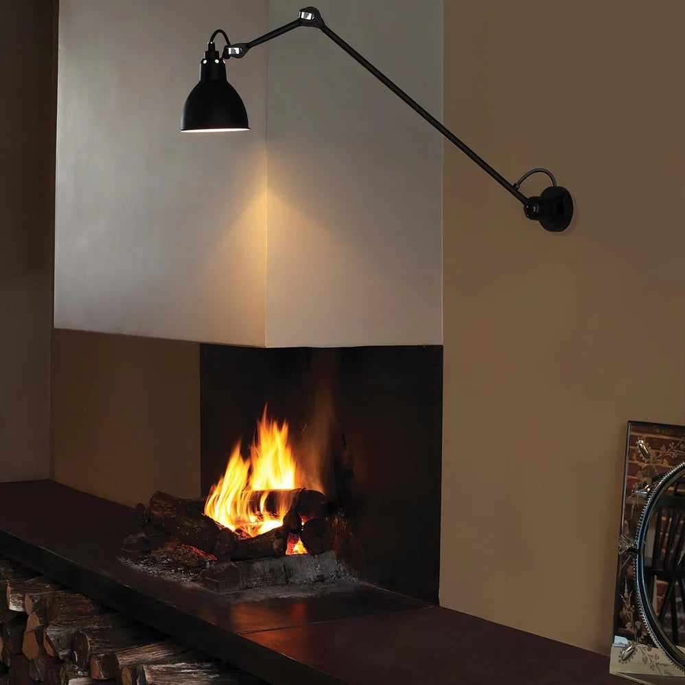 Matte Black Wall Lamp With Adjustable Arm For Reading Corner