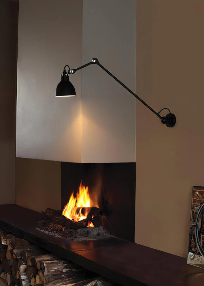 Matte Black Wall Lamp With Adjustable Arm For Reading Corner