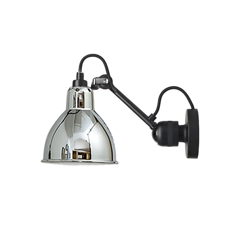 Matte Black Wall Lamp With Adjustable Arm For Reading Corner