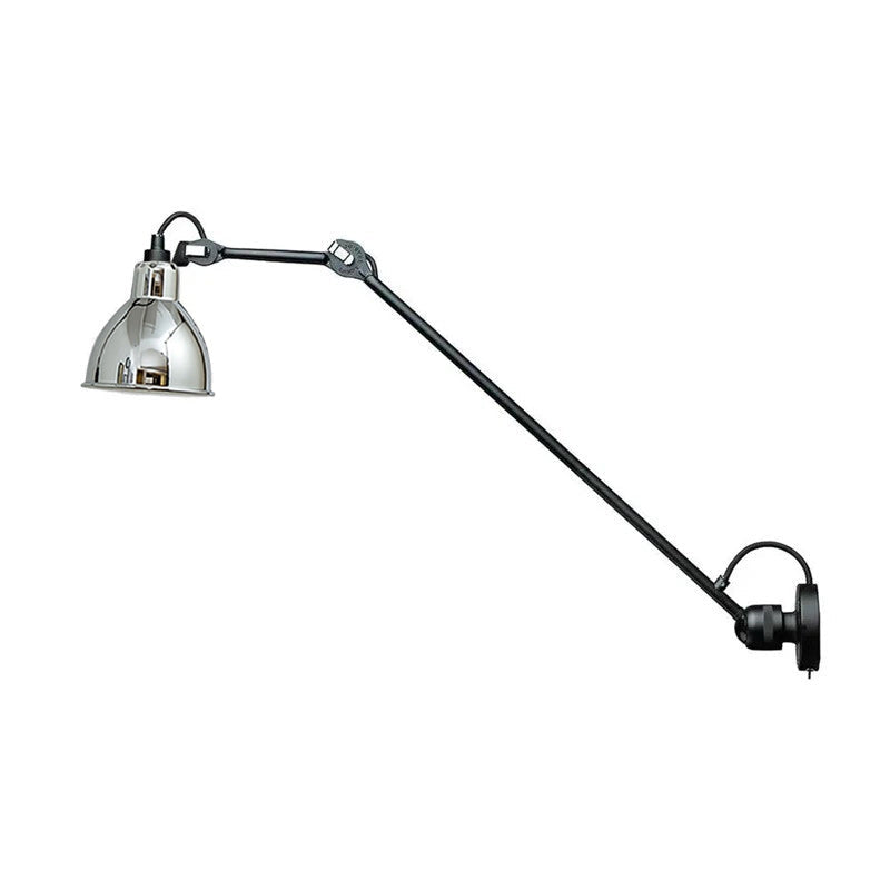 Matte Black Wall Lamp With Adjustable Arm For Reading Corner