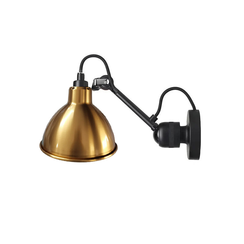 Matte Black Wall Lamp With Adjustable Arm For Reading Corner