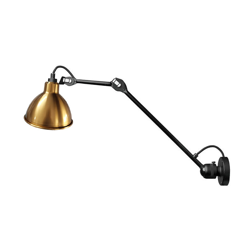 Matte Black Wall Lamp With Adjustable Arm For Reading Corner