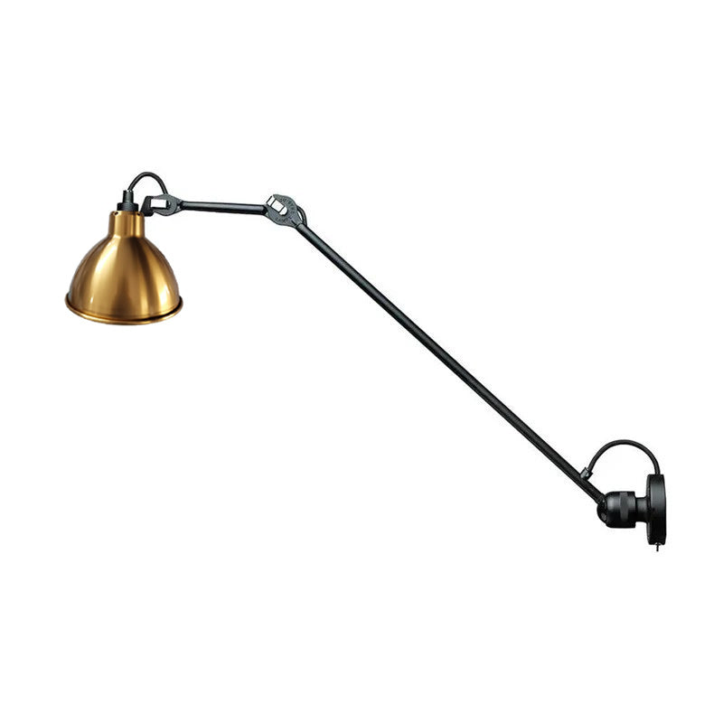 Matte Black Wall Lamp With Adjustable Arm For Reading Corner