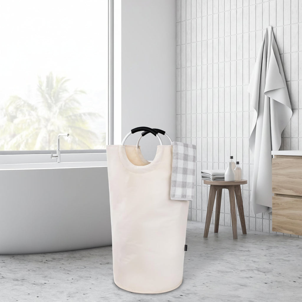 Vandtæt vasketøjskurv i stof — Kapacitet på 90L, sammenklappeligt design