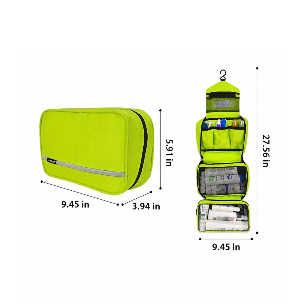 Hanging Travel Toiletry Organizer — Waterproof Suspended Storage Case