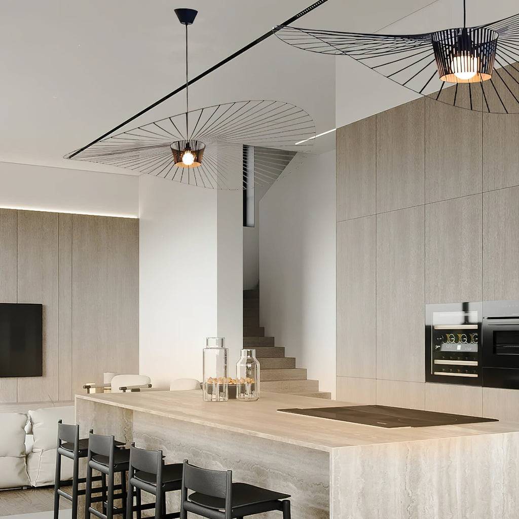 Vertigo Fiberglass Pendant Light With Flowing Silhouette Modern Sculpture