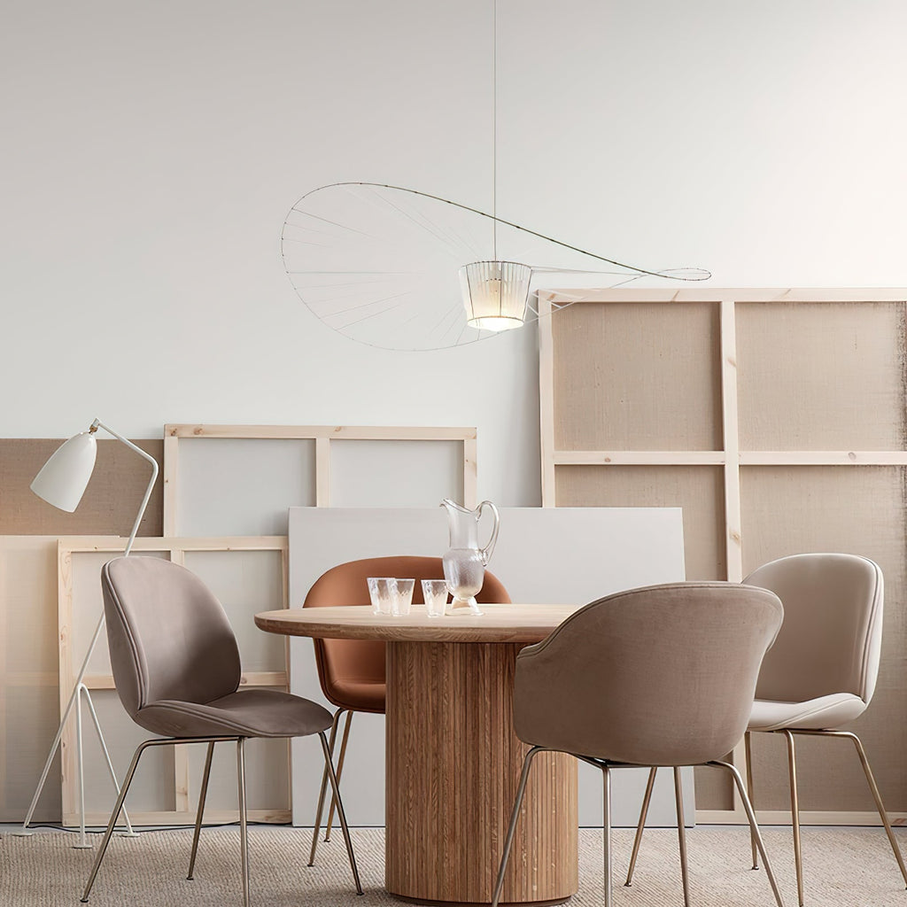Vertigo Fiberglass Pendant Light With Flowing Silhouette Modern Sculpture
