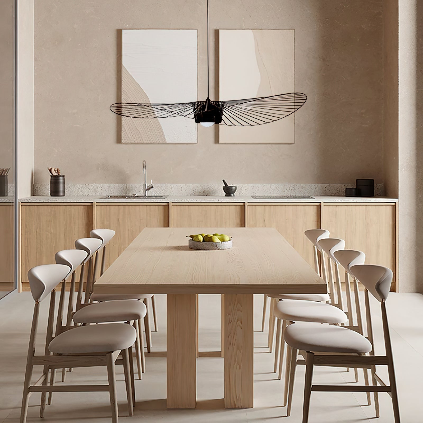 Vertigo Fiberglass Pendant Light With Flowing Silhouette Modern Sculpture