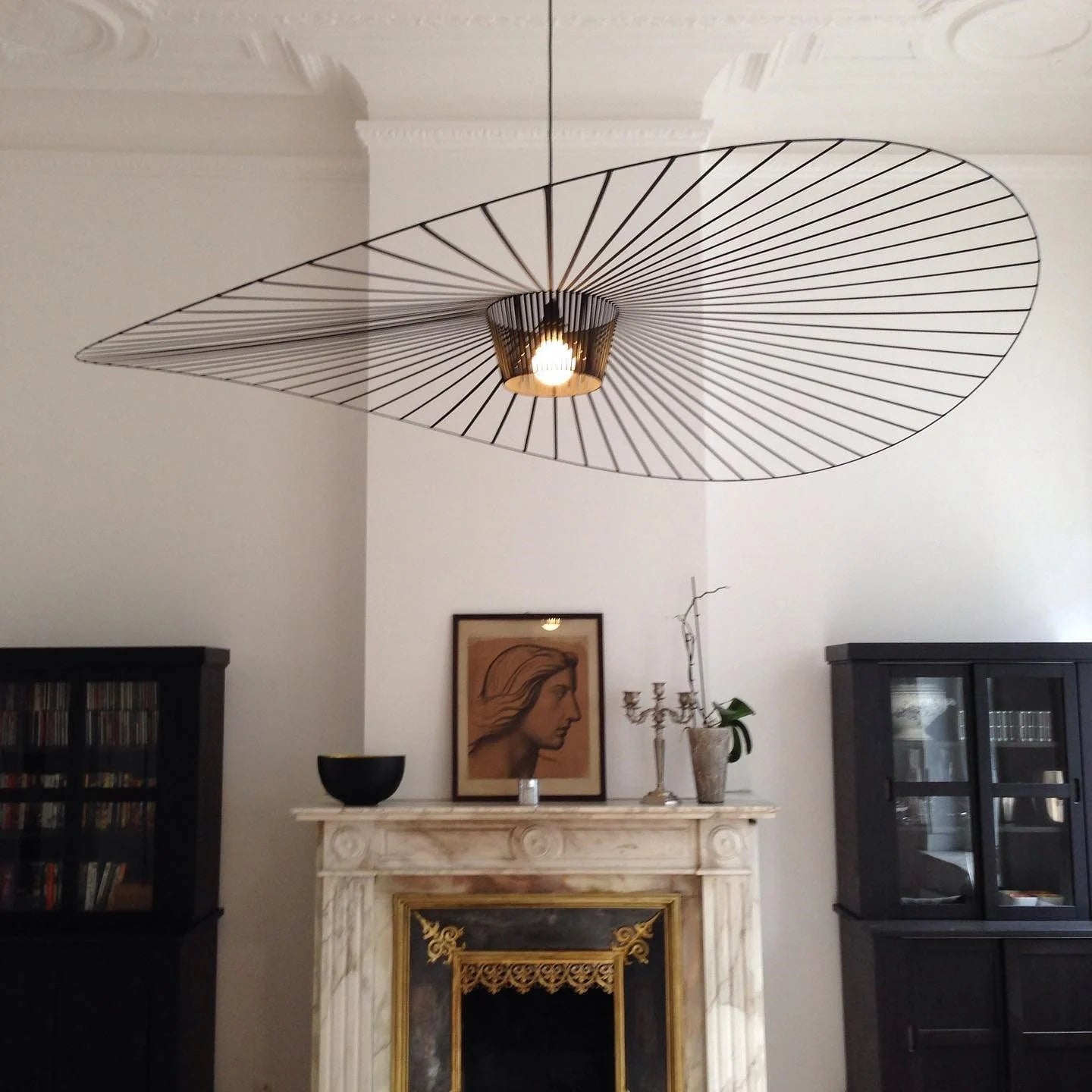 Vertigo Fiberglass Pendant Light With Flowing Silhouette Modern Sculpture
