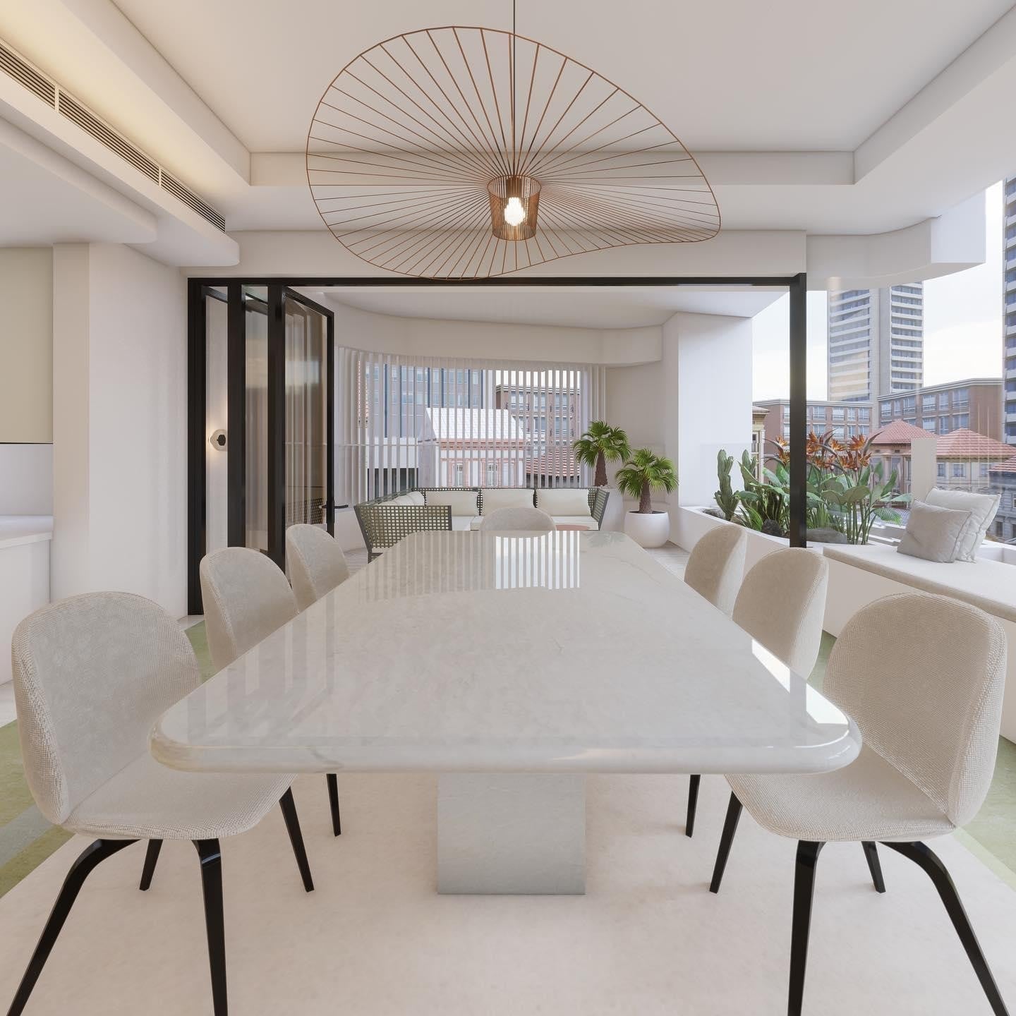 Vertigo Fiberglass Pendant Light With Flowing Silhouette Modern Sculpture