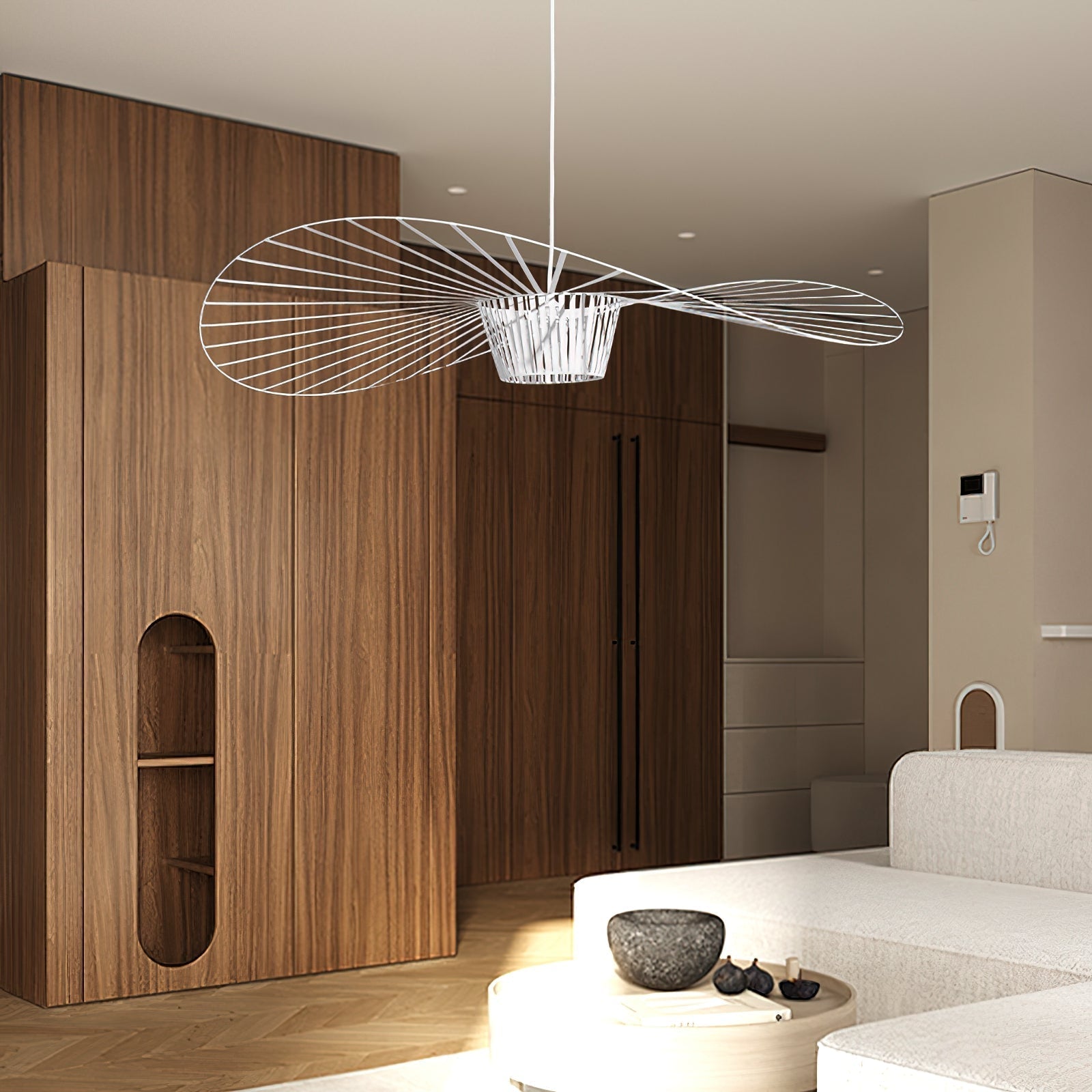 Vertigo Fiberglass Pendant Light With Flowing Silhouette Modern Sculpture