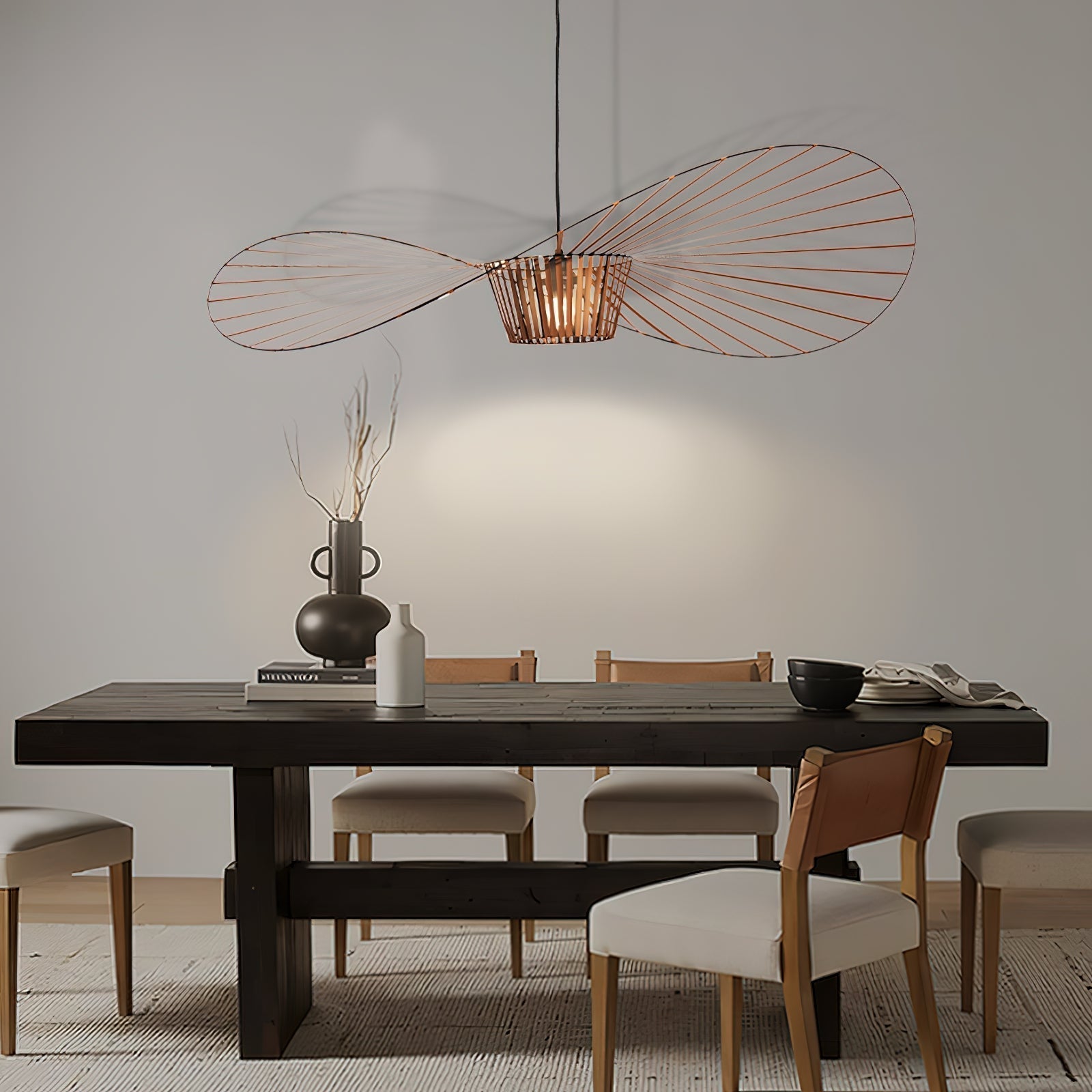 Vertigo Fiberglass Pendant Light With Flowing Silhouette Modern Sculpture