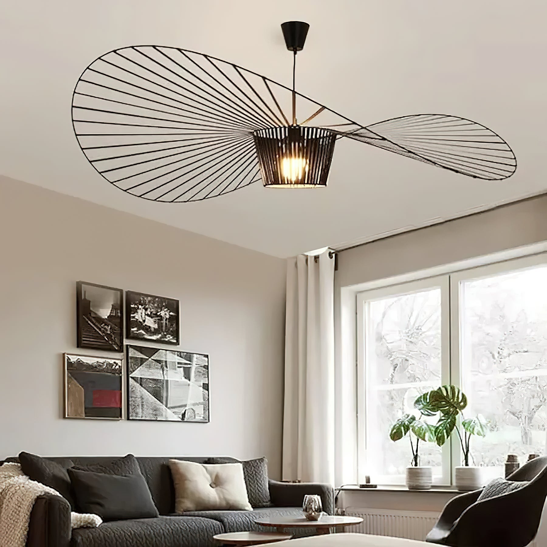 Vertigo Fiberglass Pendant Light With Flowing Silhouette Modern Sculpture