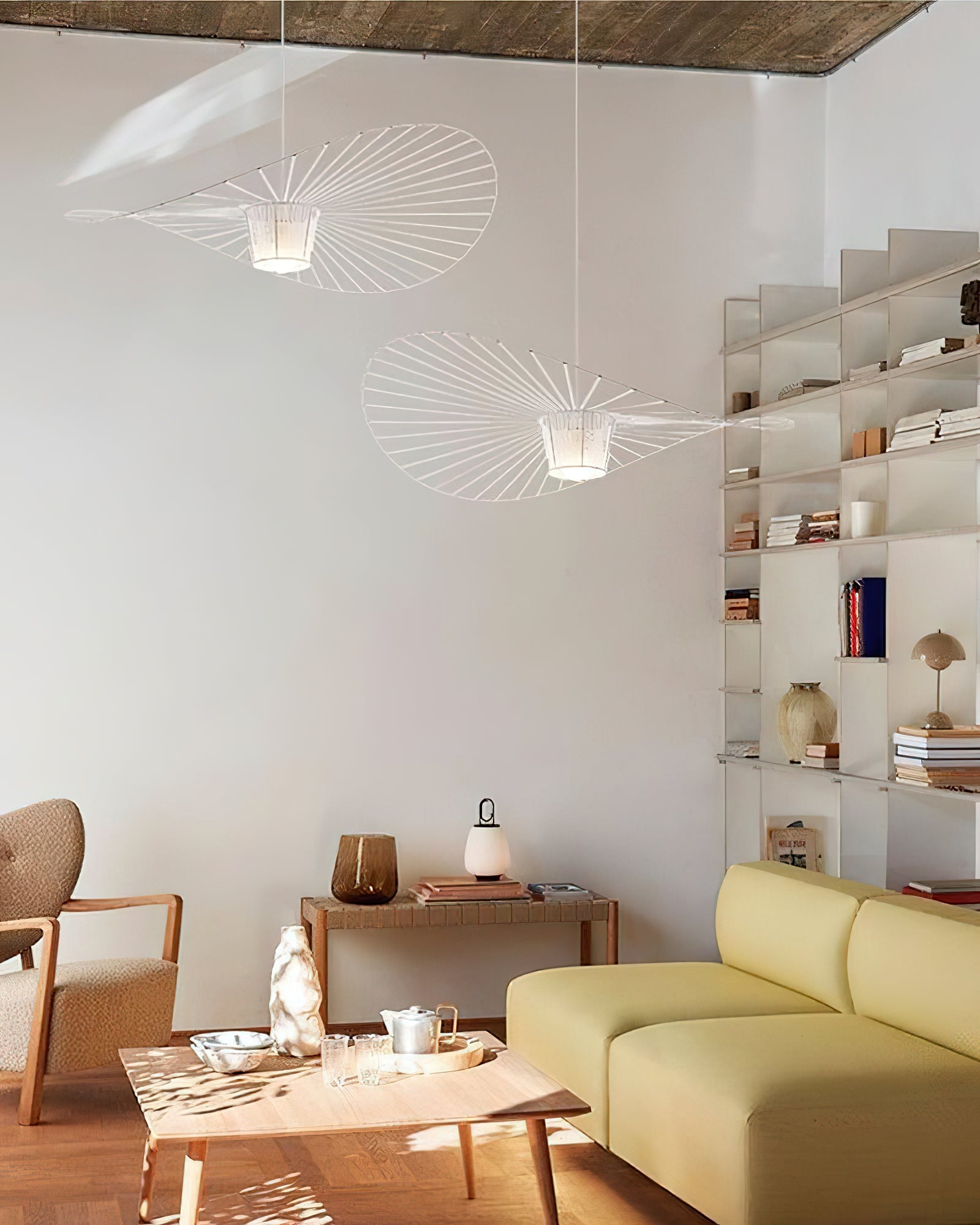 Vertigo Fiberglass Pendant Light With Flowing Silhouette Modern Sculpture