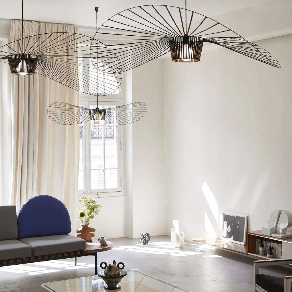 Vertigo Fiberglass Pendant Light With Flowing Silhouette Modern Sculpture