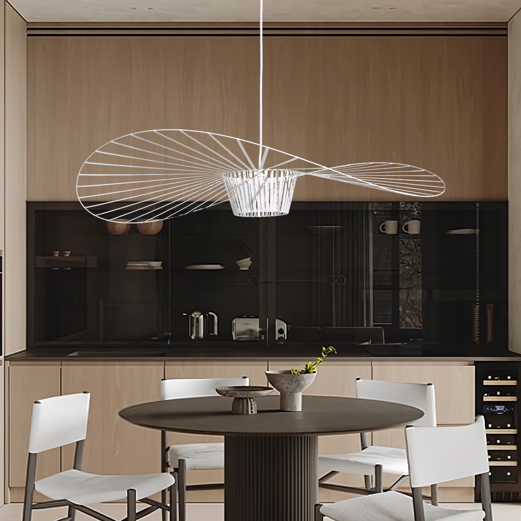 Vertigo Fiberglass Pendant Light With Flowing Silhouette Modern Sculpture