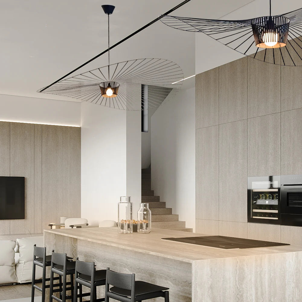 Vertigo Fiberglass Pendant Light With Flowing Silhouette Modern Sculpture