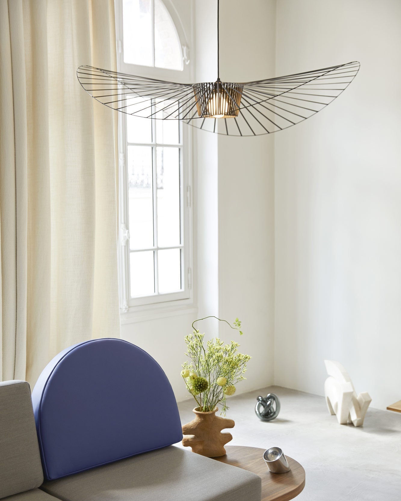 Vertigo Fiberglass Pendant Light With Flowing Silhouette Modern Sculpture