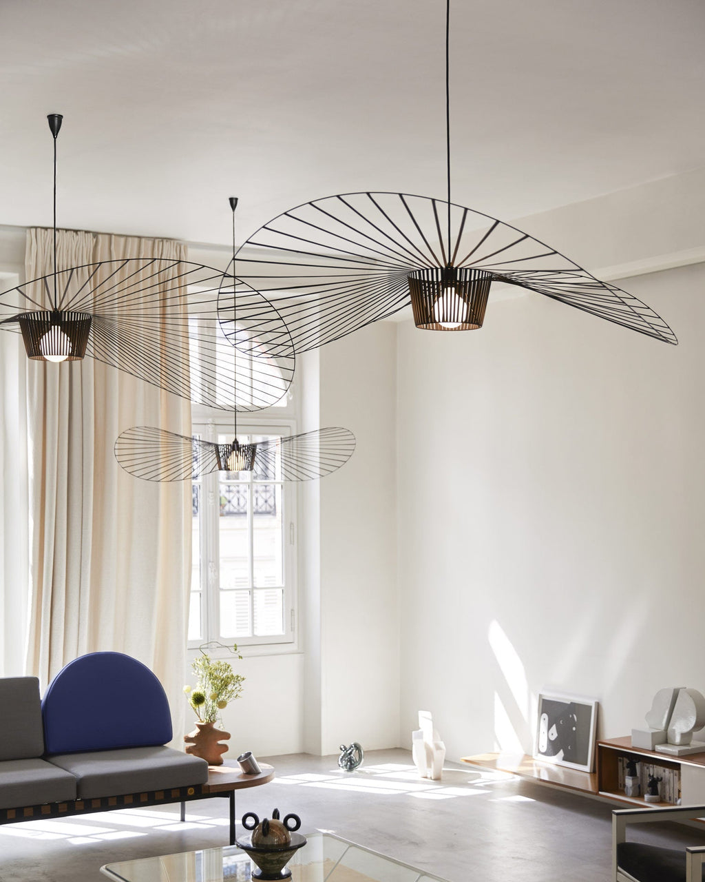 Vertigo Fiberglass Pendant Light With Flowing Silhouette Modern Sculpture