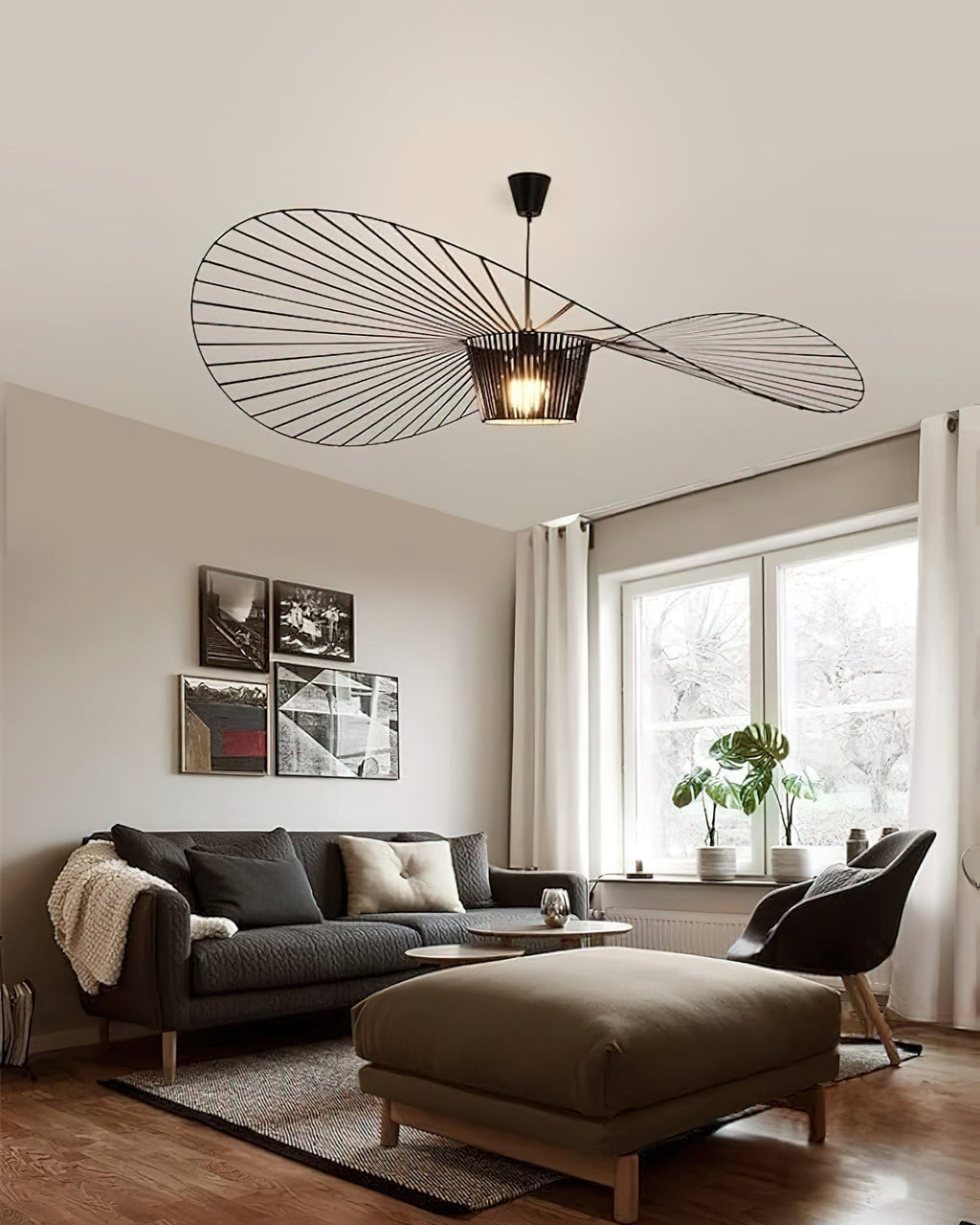 Vertigo Fiberglass Pendant Light With Flowing Silhouette Modern Sculpture