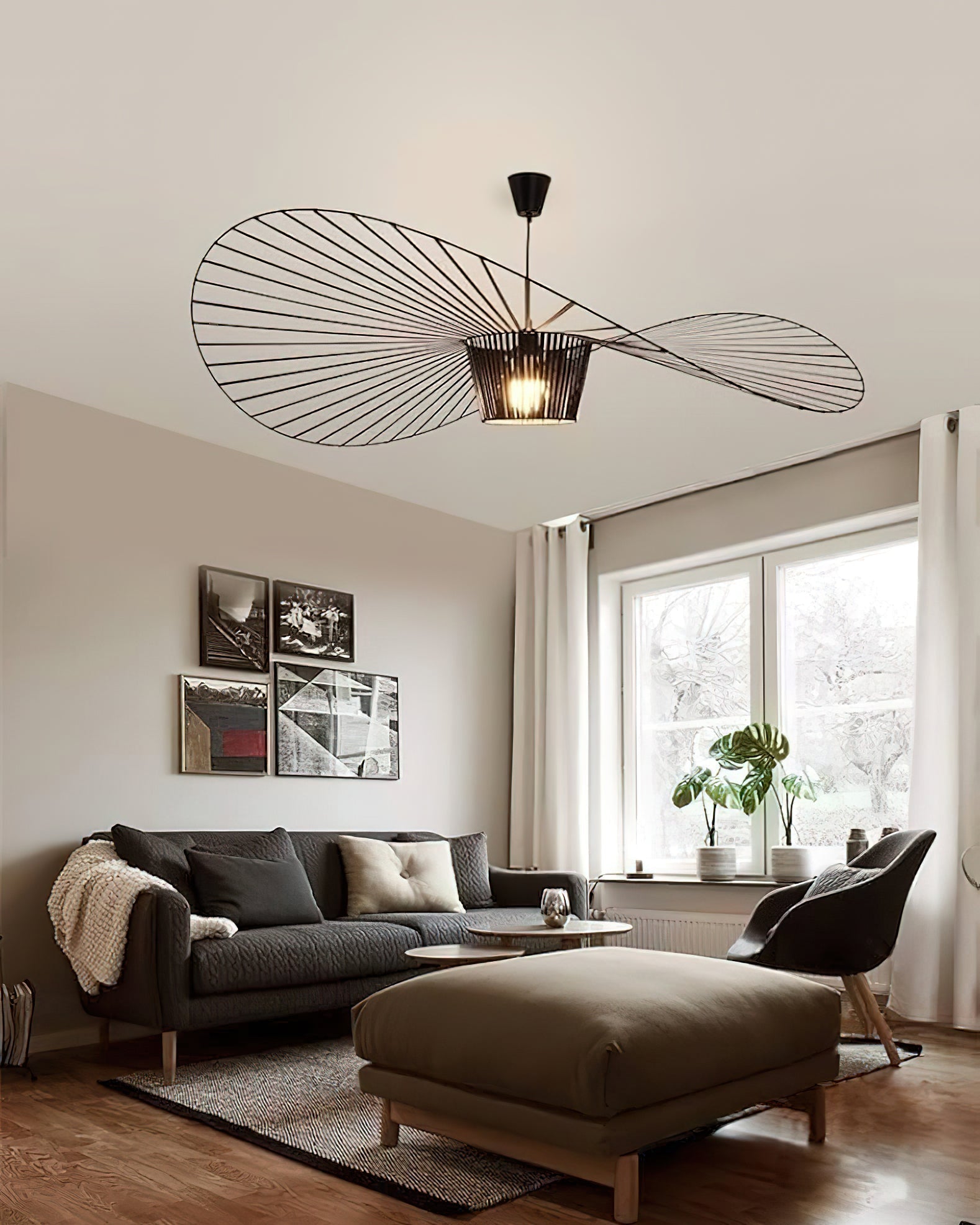 Vertigo Fiberglass Pendant Light With Flowing Silhouette Modern Sculpture
