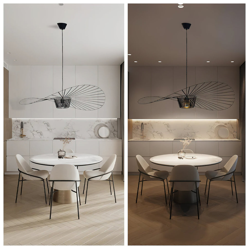 Vertigo Fiberglass Pendant Light With Flowing Silhouette Modern Sculpture