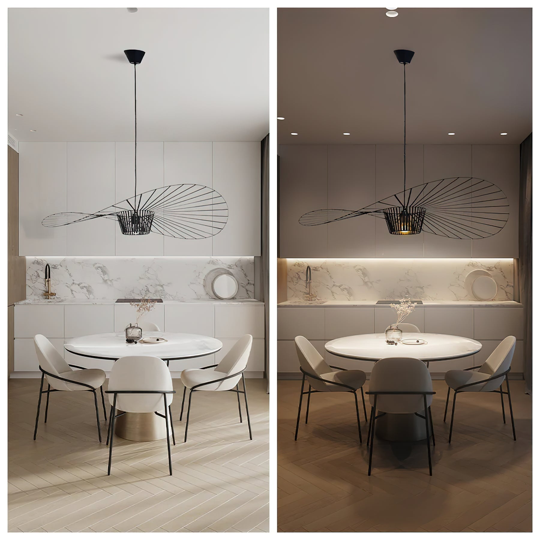 Vertigo Fiberglass Pendant Light With Flowing Silhouette Modern Sculpture