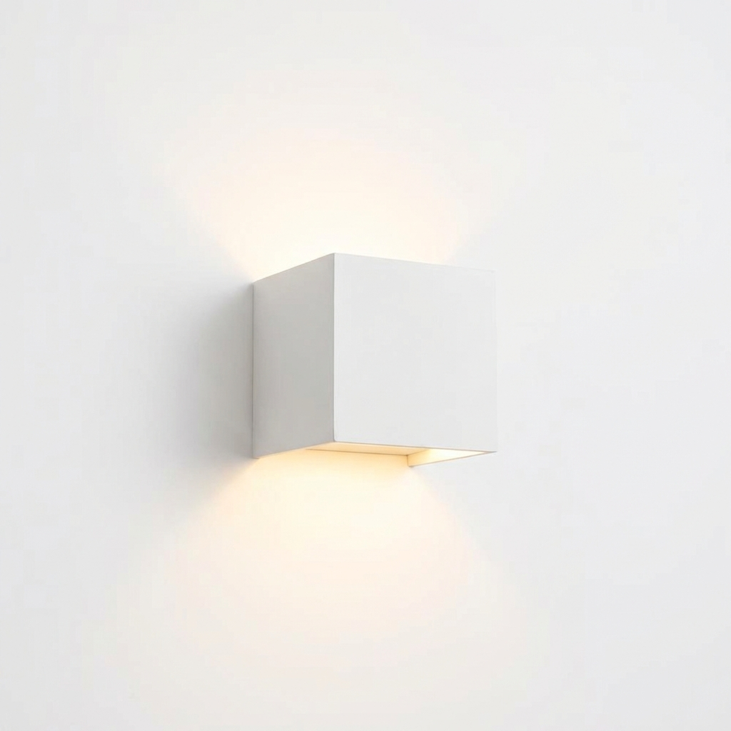 Aluminum Cube LED Wall Lamp With Adjustable Angle For Hallways And Living Rooms