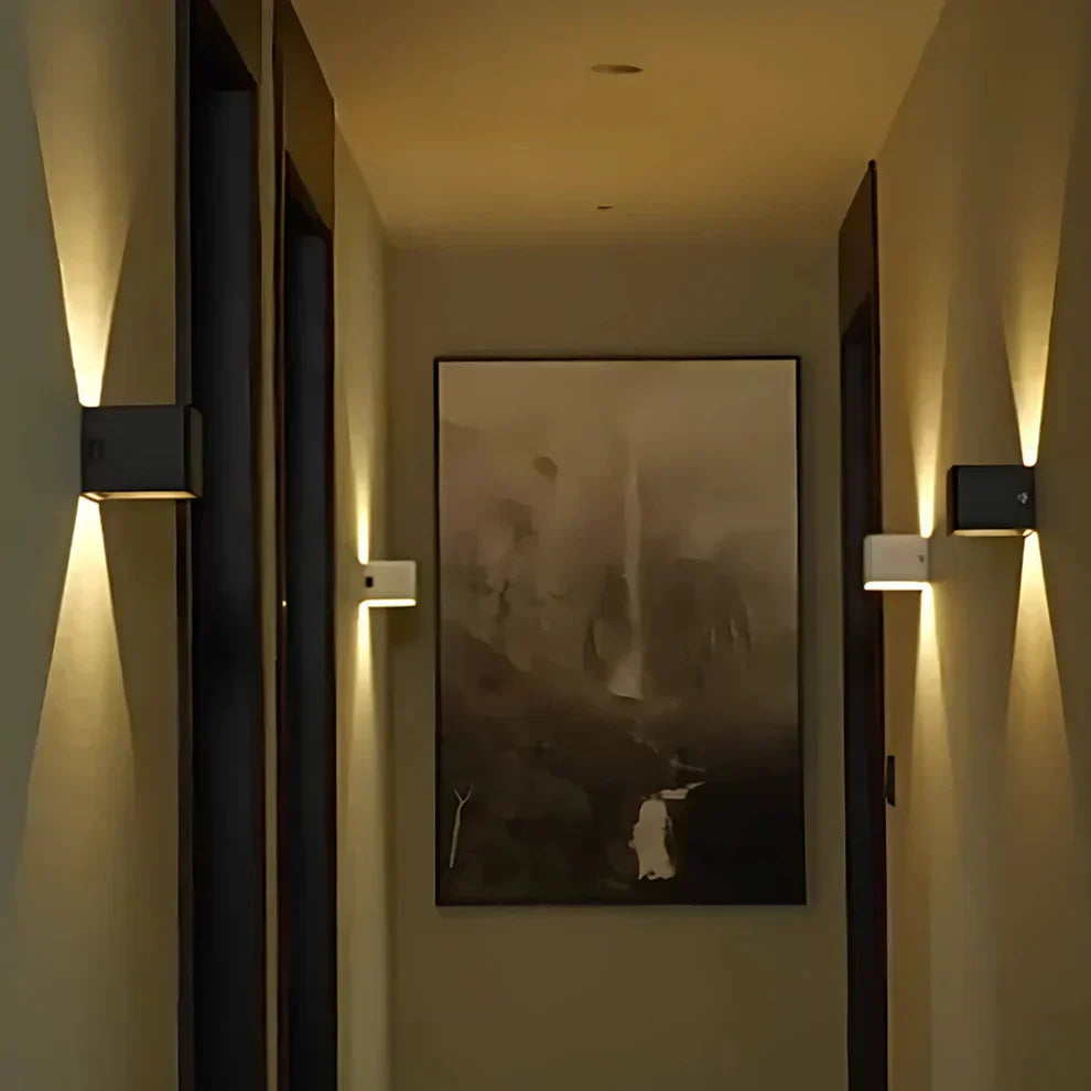 Aluminum Cube LED Wall Lamp With Adjustable Angle For Hallways And Living Rooms