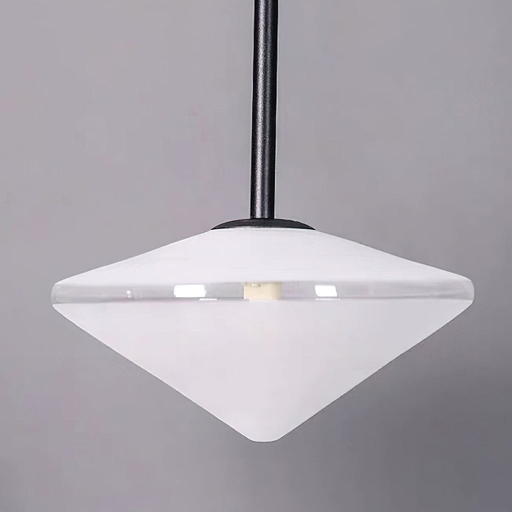 Plug Model Wall Lamp With Adjustable Swivel Arm And Blown Glass Shade