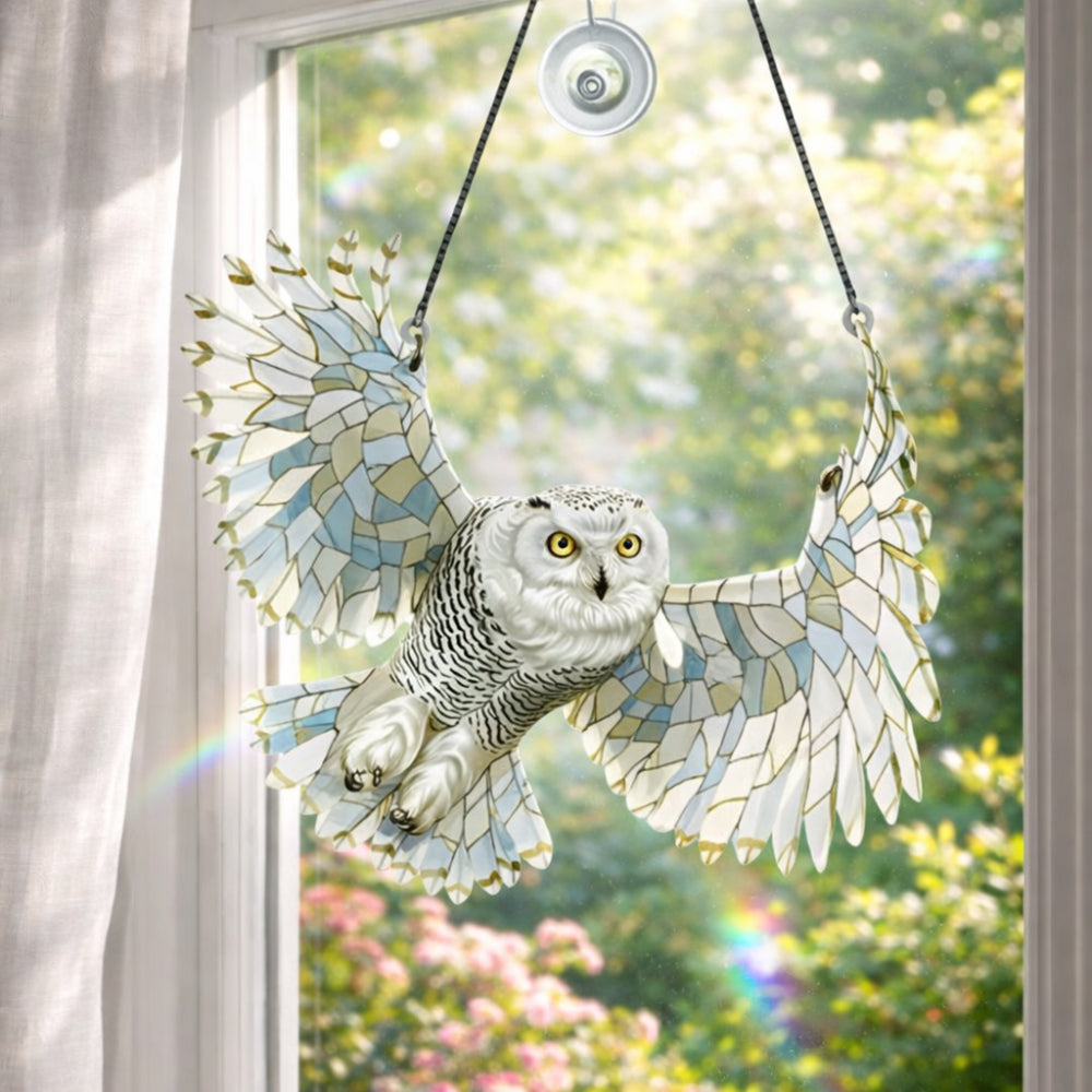 Colorful Hummingbird Window Ornament — Transparent Acrylic Prism Suncatcher