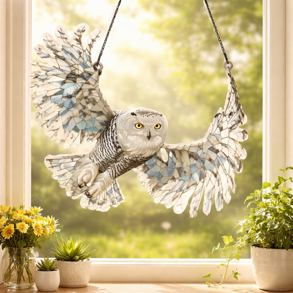 Colorful Hummingbird Window Ornament — Transparent Acrylic Prism Suncatcher