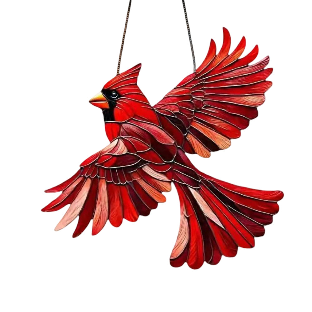 Colorful Hummingbird Window Ornament — Transparent Acrylic Prism Suncatcher