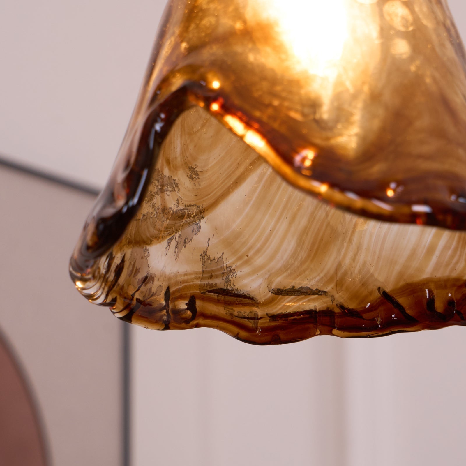 Vintage Brass And Amber Glass Pendant Light For Dining Rooms And Bars E26 E27 40W Max