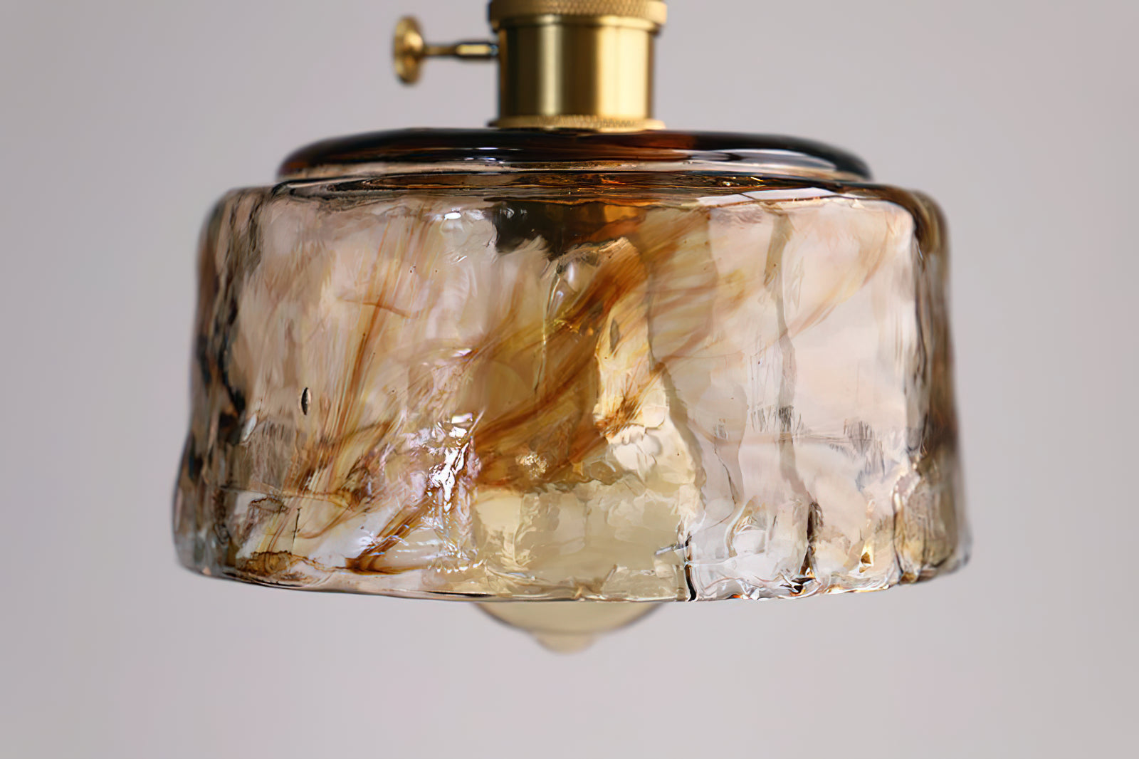 Vintage Brass And Amber Glass Pendant Light For Dining Rooms And Bars E26 E27 40W Max