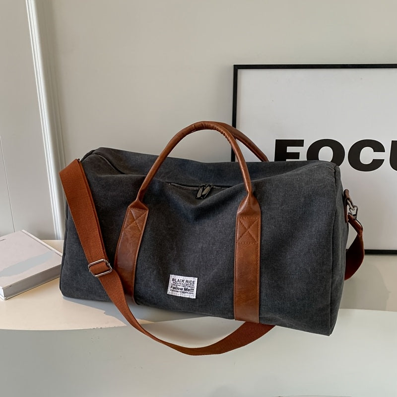 Vintage Washed Duffel Bag — Spacious Interior, Sturdy Construction