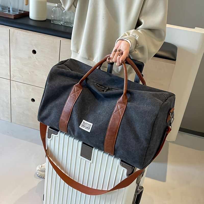 Vintage Washed Duffel Bag — Spacious Interior, Sturdy Construction