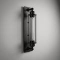 Industrial Black Wall Light With Glass Cage And LED Included