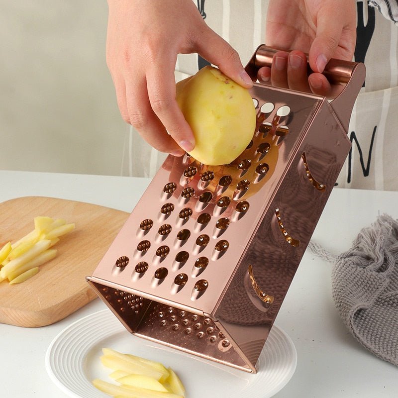Grattugia compatta in acciaio inossidabile Virelle Maison — Impugnatura ergonomica