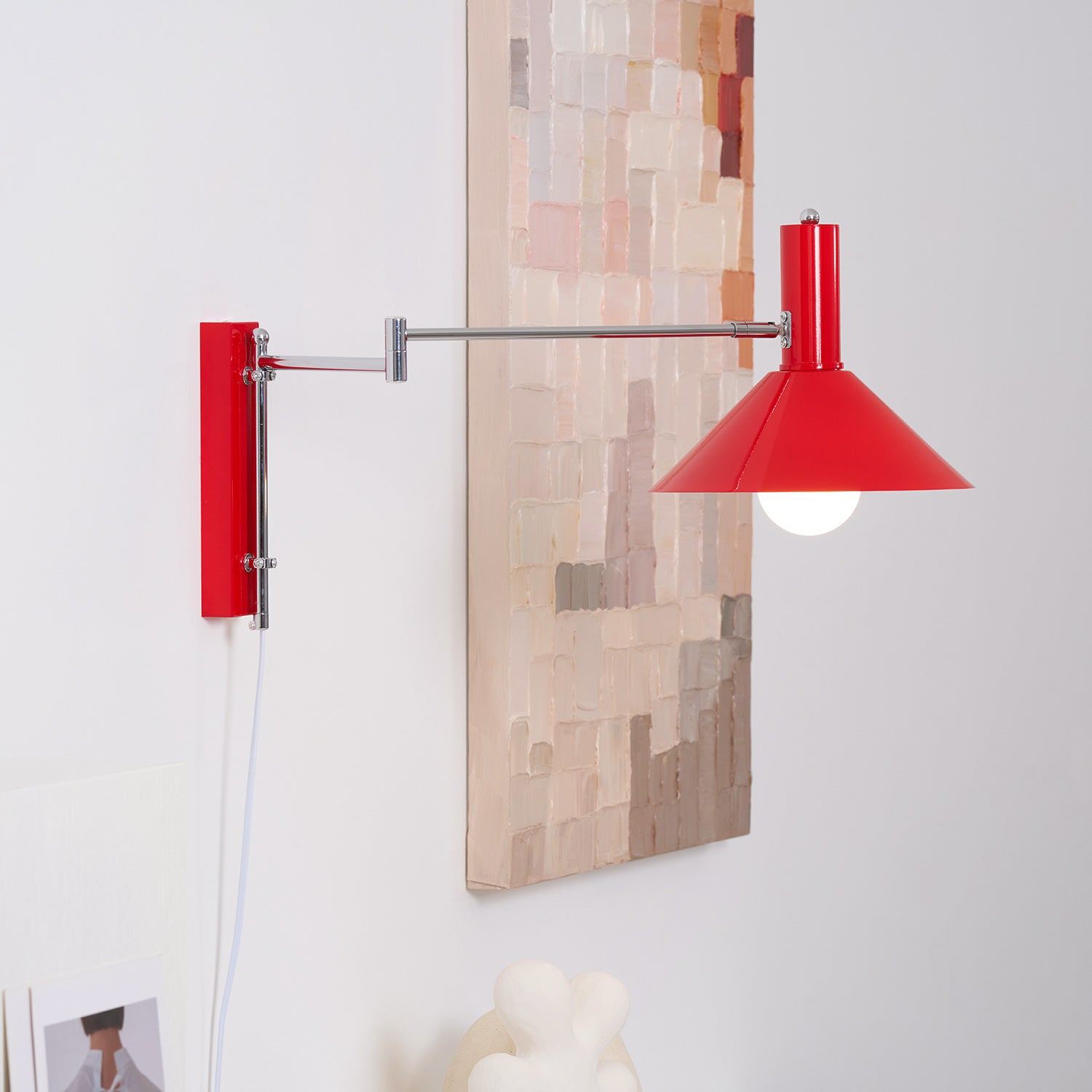 Industrial Style Adjustable Metal Lamp With Articulated Arm For Reading