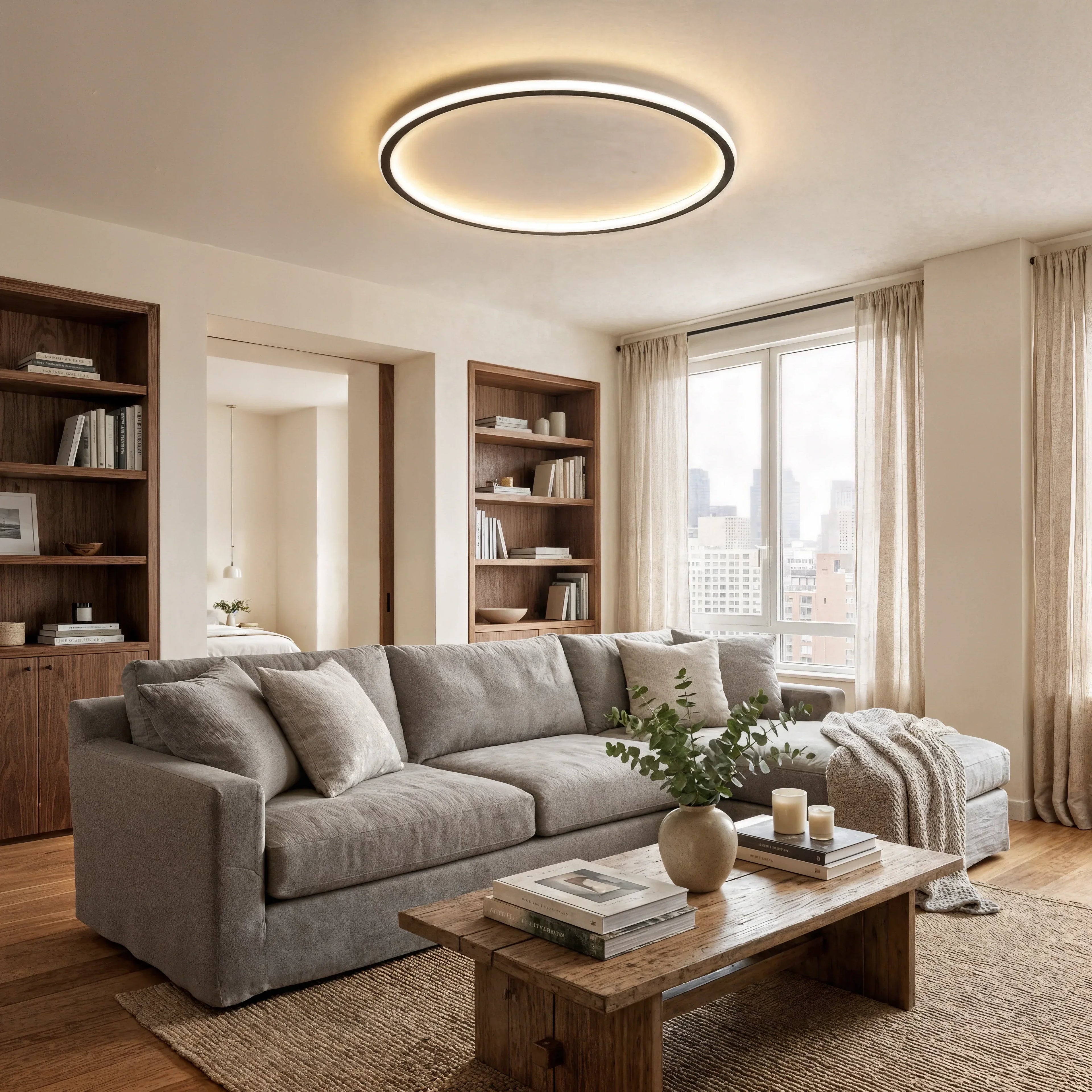 LumaNova Round Ceiling Light With Scandinavian Design For Indoor Living Spaces In Modern Interiors