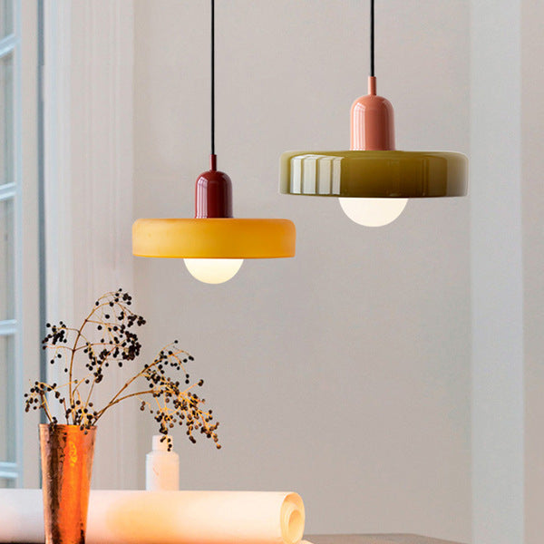 Bauhaus Style Glass Pendant Light For Dining And Living Areas